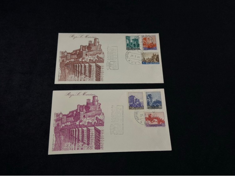 1966 San Marino Tam Seri 2 Adet İlk Gün Zarfı 