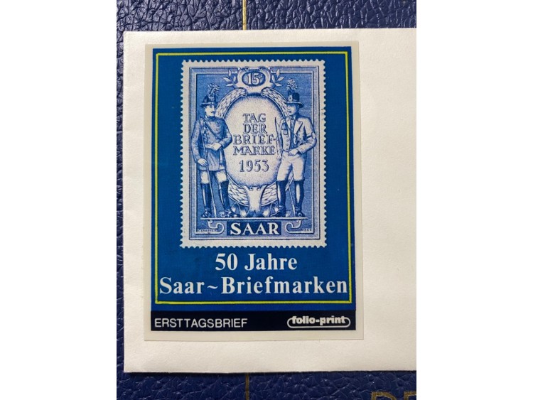 1970 ALMANYA ÖZEL DAMGALI İLK GÜN ZARFI TAG DER BRİEFMARKE 50 JAHRE SAAR BRİEFMARKEN 1953 ERSTAUSGABETAG DEUTSCHLAND BRD