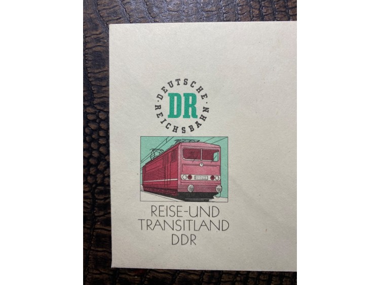 1985 DDR Doğu Almanya DEUTSCHE REİCHSBAHN  Tren Temalı Kendinden Pullu İlk Gün Zarfı FDC