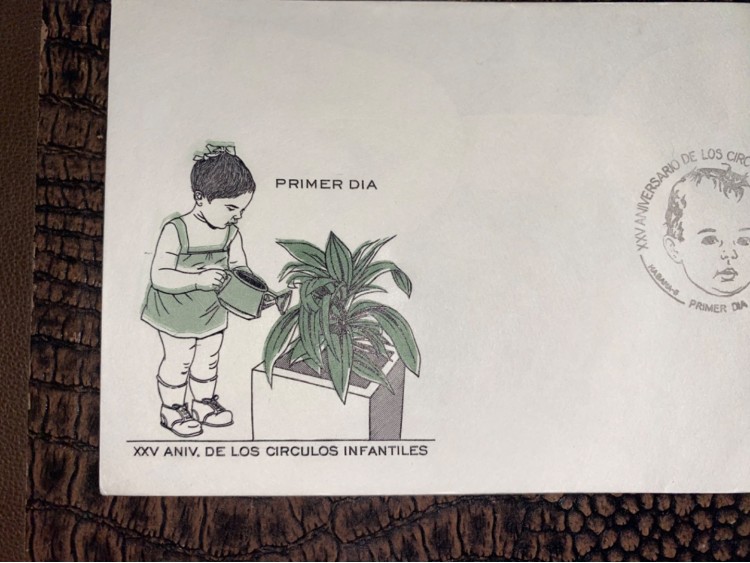 1986 CUBA FDC XXV. Aniv. DE LOS CİRCULOS İNFATİLES CUBA  KÜBA İLK GÜN ZARFI ÇOCUK ÇEMBERİ  25. YIL DÖNÜMÜ