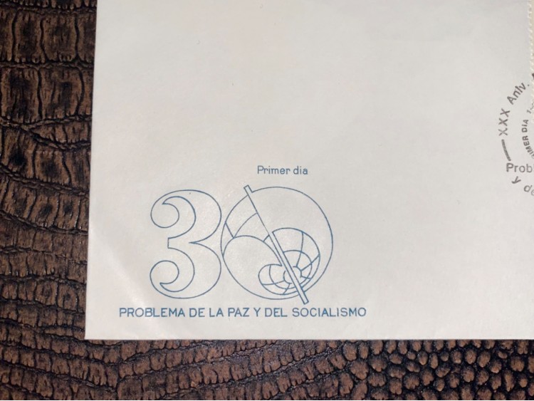 1988 CUBA FDC 30. AN. PROBLEMA DE LA PAZ Y DEL SOCİALİSMO