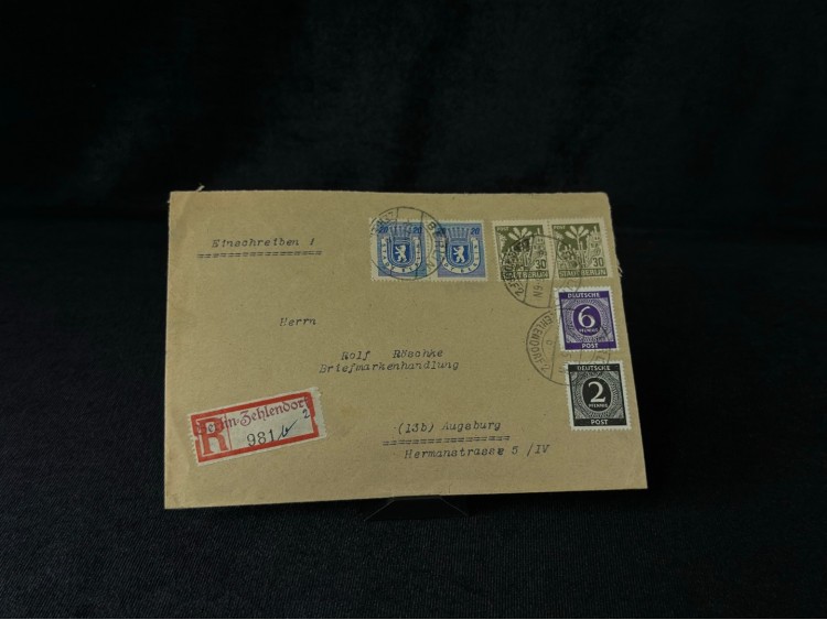 2. Dünya Savaşında  Almanya'da taahhütlü postadan geçmiş Zarf