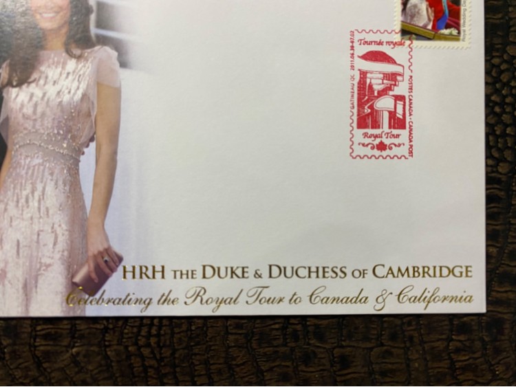 2011 İngiltere Kraliyet HRH THE DUKE & DUCHESS OF CAMBRİDGE Celebrating the Royal Tour to Canada and California FDC