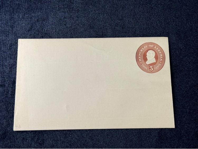 1890'lı Yıllarına ait ANTİYE Posta Kartı Zarf Republic of Liberia Liberya Cumhuriyeti 3 Cent Kendinden Pullu Zarf ***NADİR***