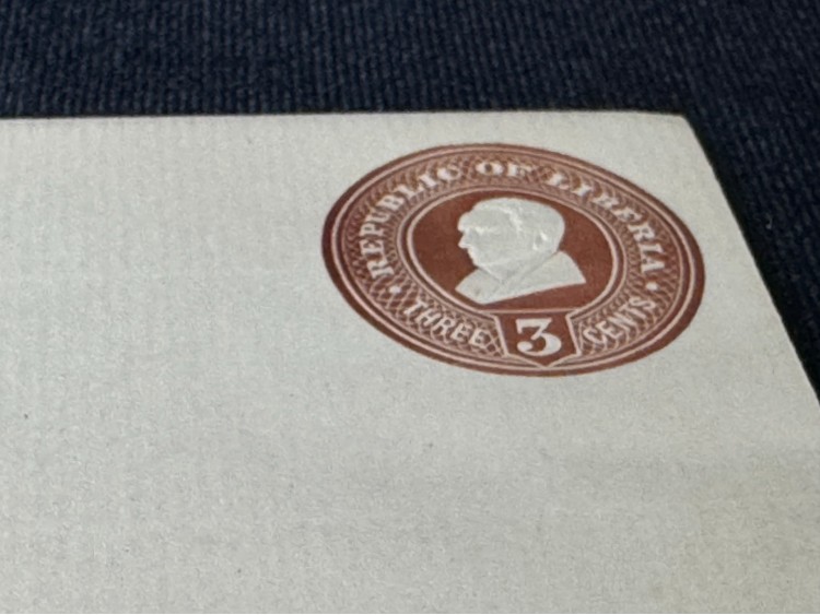 1890'lı Yıllarına ait ANTİYE Posta Kartı Zarf Republic of Liberia Liberya Cumhuriyeti 3 Cent Kendinden Pullu Zarf ***NADİR***