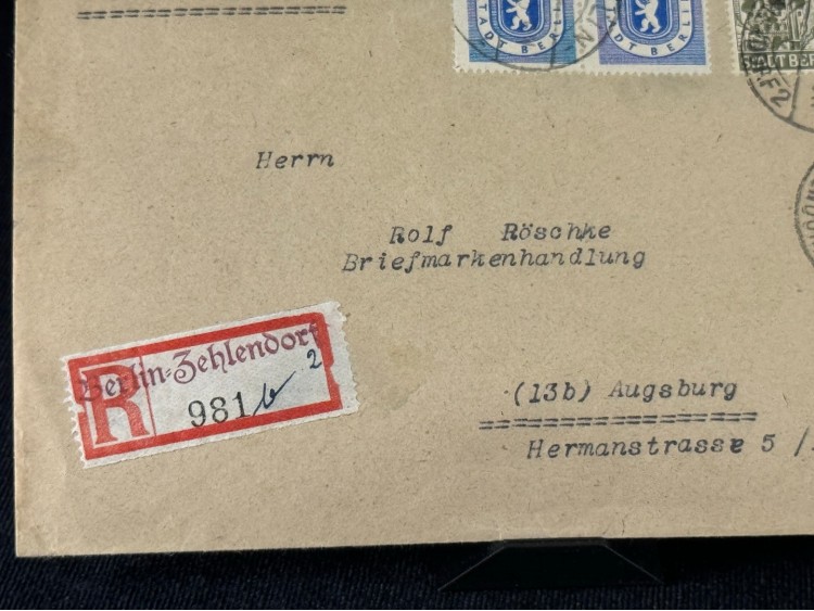 2. Dünya Savaşında  Almanya'da taahhütlü postadan geçmiş Zarf