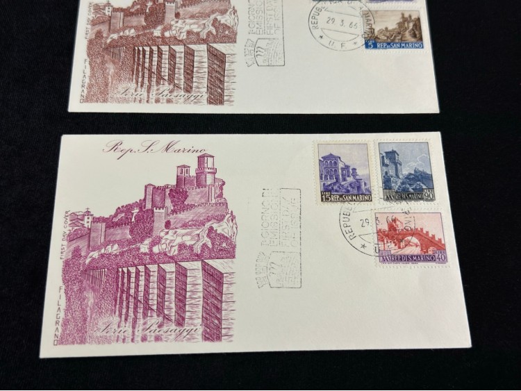 1966 San Marino Tam Seri 2 Adet İlk Gün Zarfı 