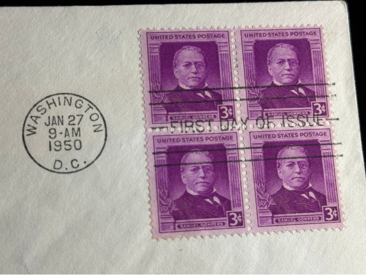FDC USA 1950 Commemorating the 100. Ann. of the birth of Samuel Gompers Amerika İlk Gün Zarfı