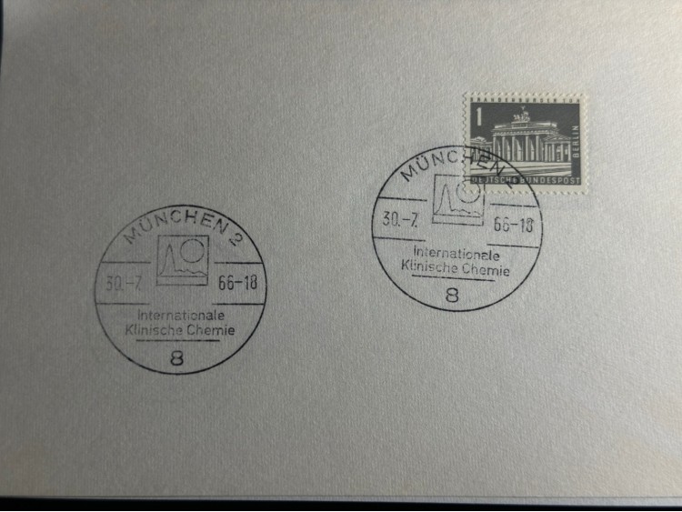 1966 yılından 4 Adet ALMANYA FORMÜLER KART ÜZERİNDE Pullu Özel Gün Damgalı