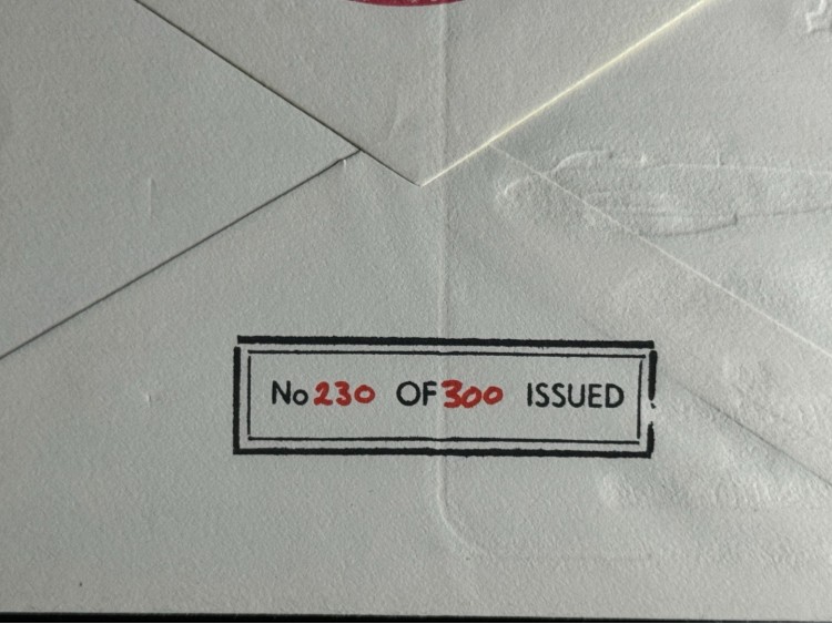 İngiltere LİMİTED (300/230) FDC İlk Gün Zarfı First Jet Ejection seat cover 1971 signed by (ıslak İmzalı) Bernard Lynch and Capt J Scott.