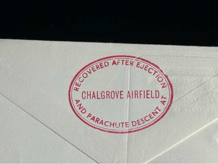 İngiltere LİMİTED (300/230) FDC İlk Gün Zarfı First Jet Ejection seat cover 1971 signed by (ıslak İmzalı) Bernard Lynch and Capt J Scott.