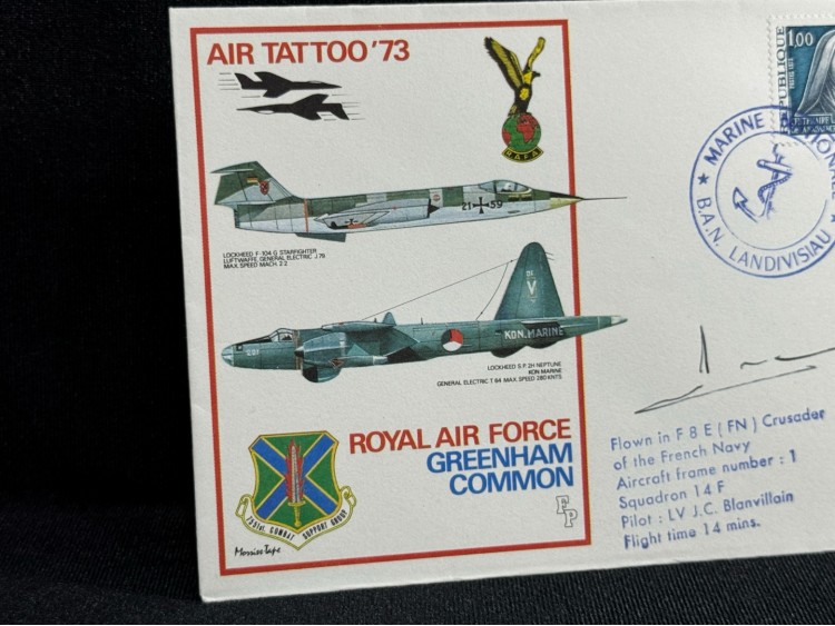 1973 İngiltere Kraliyet Hava Kuvvetleri RAFAİR TATTOO 73   ROYAL AİR FORCE FDC ISLAK İMZALI  Limited