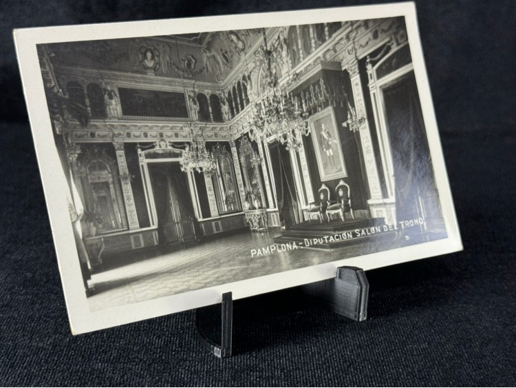 İspanya Vintage Kartpostal Pamplona Diputación Salon del Trono /  Taht Salonu 