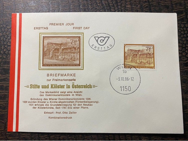 Österreich FDC   AVUSTURYA 1986 özel Pullu İlkgün Zarfı