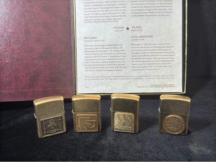 Orijinal Zippo Çakmak Seti -WORLD WAR II - A REMEMBRANCE VOL 1 Limited Edition