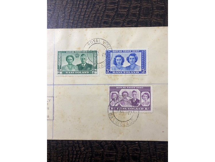 1947 Kraliyet Ziyareti İngiliz Sömürge Tam Seri Pulları ve Özel Gün Damgalı Royal Visit 1947 FDC