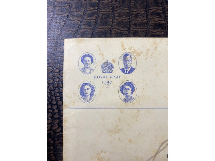 1947 Kraliyet Ziyareti İngiliz Sömürge İlk Gün Zarfı Tam Seri Pulları ve Özel Gün Damgalı Royal Visit 1947 FDC SWAZİLAND Commonwealth