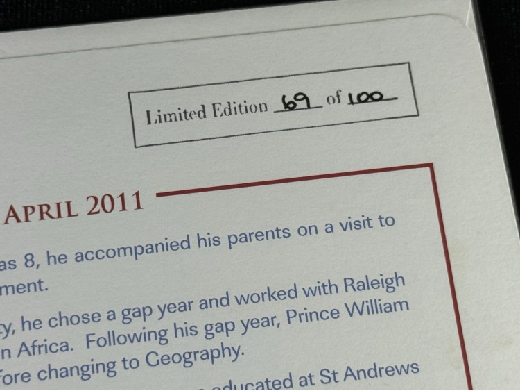 İngiltere THE ROYAL WEDDİNG HRH PRİNCE WİİLİAM AND MİSS CATHERİNE MİDDLETON LİMİTED 69/100 Australia