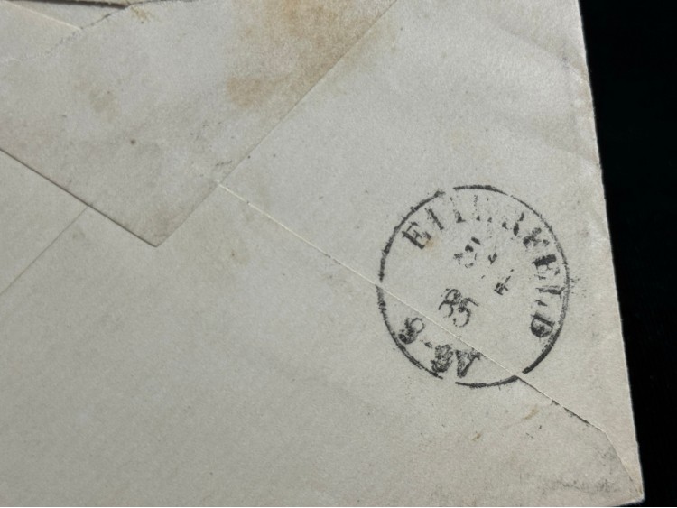 1885 Alman İmparatorluğu Dönemi Deutsches Reich 10 Pfennig Kuruş Pullu Zarf 