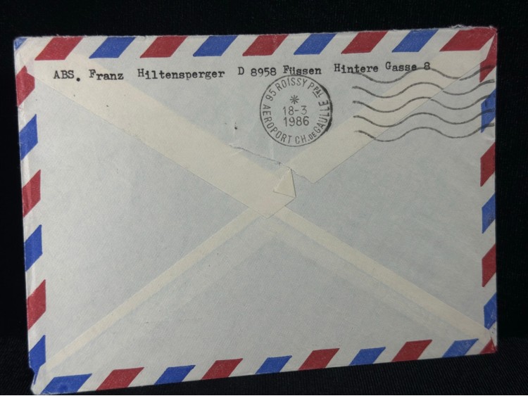 1986 DDR Doğu Almanya Leipziger Frühjahrsmesse Erstflug İik Uçuş Zarfı Air France Concorde Özel Gün Damgalı Air Mail 