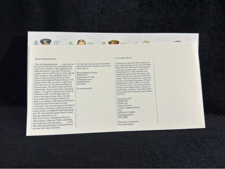 1986 İngiltere Kraliyet Hava Kuvvetleri İlk Gün Zarfı The Royal Air Force FDC