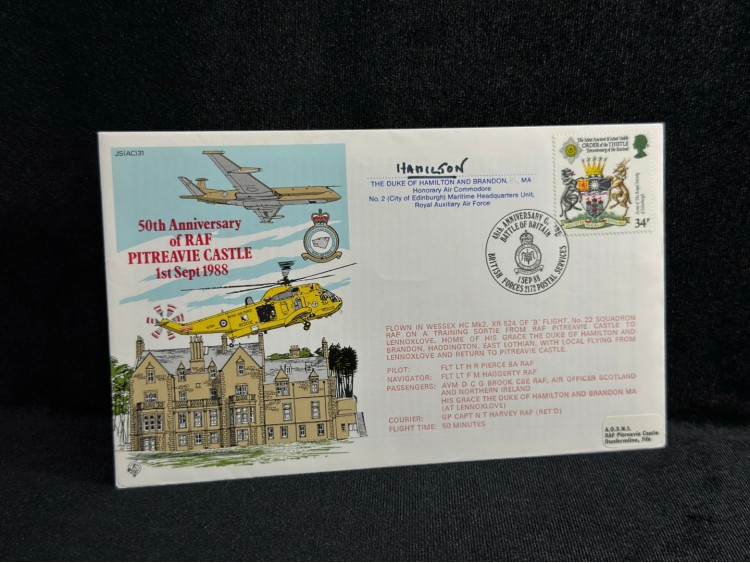 1988 İngiltere Kraliyet Hava Kuvvetleri 50. Yıldönümü. DUKE HAMİLTON ISLAK İMZALI LİMİTED ROYAL AİR FORCE RAF
