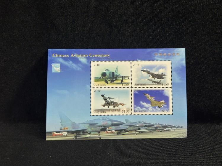 #23019 GUYANA 2010 AVIATION CHINESE CENTENARY MS YV 6022-5 MNH Savaş Uçak Temalı