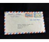 Uçak Postası Air Mail 1952 yılında Bahama'lardan İngiltereye postalanmış 4d ve 6d Cent Pullu