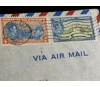 Uçak Postası Air Mail 1952 yılında Bahama'lardan İngiltereye postalanmış 4d ve 6d Cent Pullu