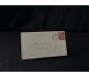 İngiltere Klasik Dönem 1866 Victoria Dönemi Red Penny Pullu Zarf postadan geçmiş  Hatalı kesim